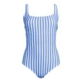 thumbnail image 4 of Time and Tru Women's and Women's Plus Pique Striped Square Neck One Piece Swimsuit, Sizes XS-3X, 4 of 4