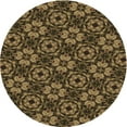 thumbnail image 1 of Ahgly Tapis Rond Lavable en Machine Intérieur Transitionnel Rouge Nuit, 3 Pieds Rond, 1 of 7