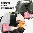 thumbnail image 4 of Kdxio Heart Rabbit Print 2 Pack Car Kick Mat Seat Cover Back Protector Mat with Pockets for Organizer Backseat Protector and Storage Anti Kick Pad for Vehicles, 4 of 9
