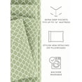 thumbnail image 4 of 4-Piece Sage Microfiber Bed Sheets Set in Scallop Pattern for Full Size Bedding by Comfort Canopy, 4 of 10