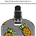 thumbnail image 4 of Square 2Pack PU Leather Pineapple Cruise Luggage Tag with Privacy Cover and Name ID Tag for Travel Handbags Backpacks Luggage Tags, 4 of 6