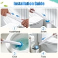 thumbnail image 4 of GPED Disposable Toilet Brush, Toilte Wand Kit, Toilet Brush and Holder with 40 Refills, Wall Mounted Toilet Brush, Toilet Bowl Cleaners for Bathroom Cleaning - Blue (Ocean Fresh Scent), 4 of 7