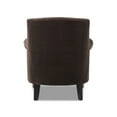 thumbnail image 4 of Jennifer Taylor Home Eloise 30" Pleated Sock Arm Accent Armchair, Deep Brown Performance Velvet, 4 of 10