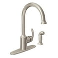 thumbnail image 3 of Moen 87301SRS High Arc Kitchen Faucet with Side Spray from the Bayhill Collection, Spot Resist Stainless, 3 of 6