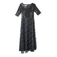 thumbnail image 2 of Vestido de noche largo mujer Lentejuelas con cuello en V Vestido de oscilación Cóctel formal Negro SM SunniMix Vestido maxi de verano para mujer, 2 of 8