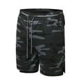 thumbnail image 3 of Conairie Athletic Shorts for Mens Loose Built-In Liner Camouflage Quick Dry Elastic Sweat Shorts Lightweight Summer Lounge Shorts With Pockets Camouflage L, 3 of 6