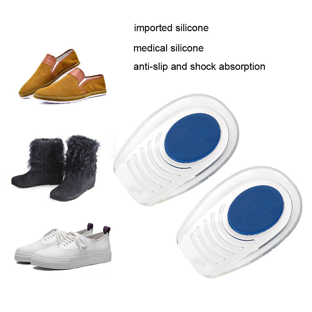 Silicone Gel Shoes Insoles Heel Shock Absorbing Anti Slip Feet Care