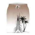 thumbnail image 4 of LIBRCLO Mens Hawaiian Beach Shorts Thin Quick Dry Swim Trunks Coconut Tree Prints Swimsuit Lightweight Board Shorts Swimwear Breathable Bathing Suits Khaki XXL, 4 of 4