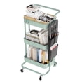 thumbnail image 1 of Rolling Cart DTK, utilitario metálico de 3 niveles, con sobremesa y bolsas laterales, 1 of 7