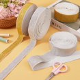 thumbnail image 4 of 12 Yards Gold Glitter Elastic Bands 0.98in/2.5cm Wide Metallic Stretch Sewing Band Woven Knit Ribbon Spool Headband for Crafting Waistband Pants Waist Webbing Garment Clothes Accessory, 4 of 9