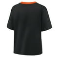 thumbnail image 3 of Women's Fanatics Black/Graphite San Francisco Giants Oversized Race To Win V-Neck T-Shirt, 3 of 5