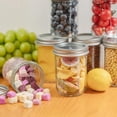 thumbnail image 4 of Mason Jars Yodecy, 16 onzas, boca ancha, vidrio transparente, paquete de 12 unidades con tapas, 4 of 5
