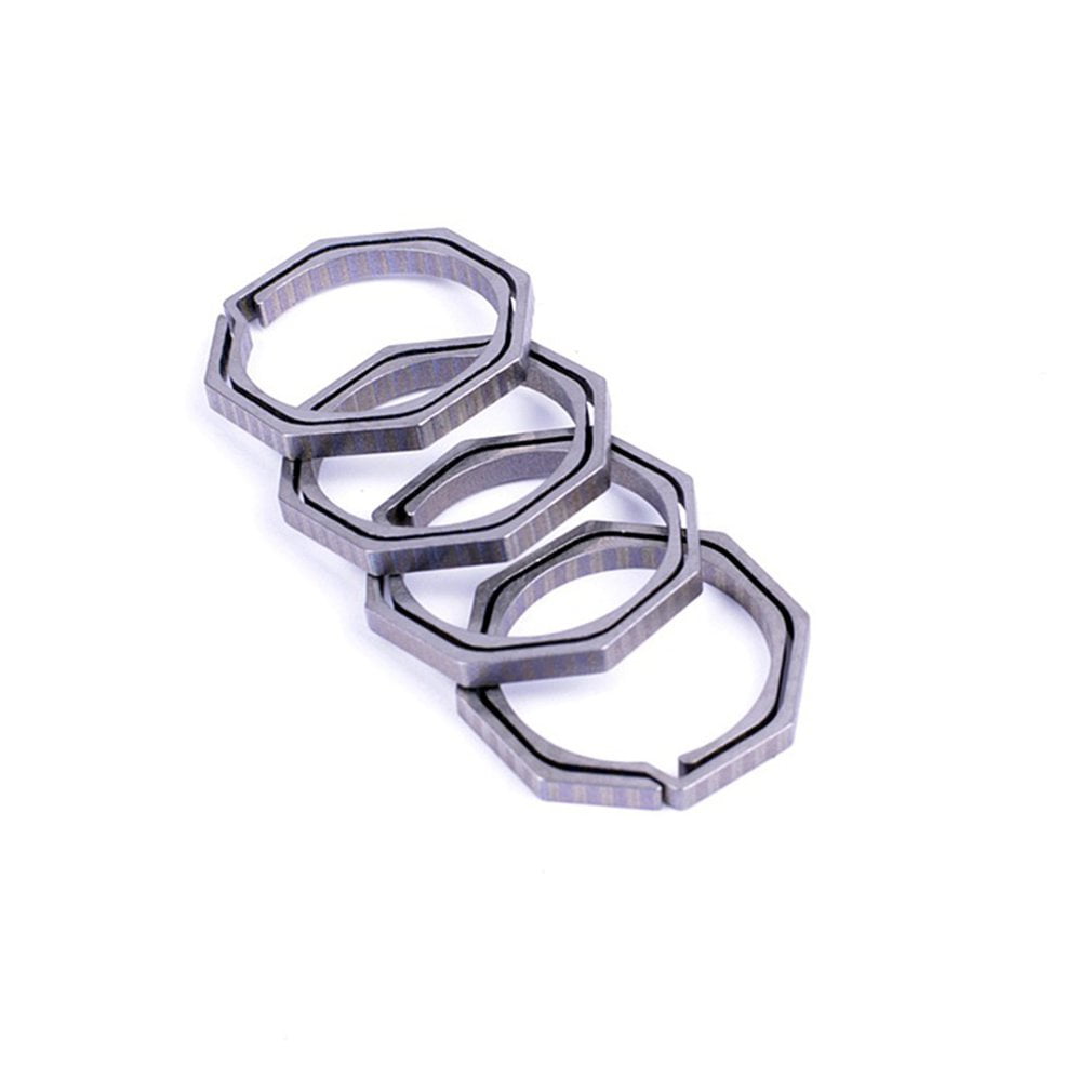 1pcs Titanium Alloy Octagon Mini Quick Release Keychain Carabiner Key Ring 