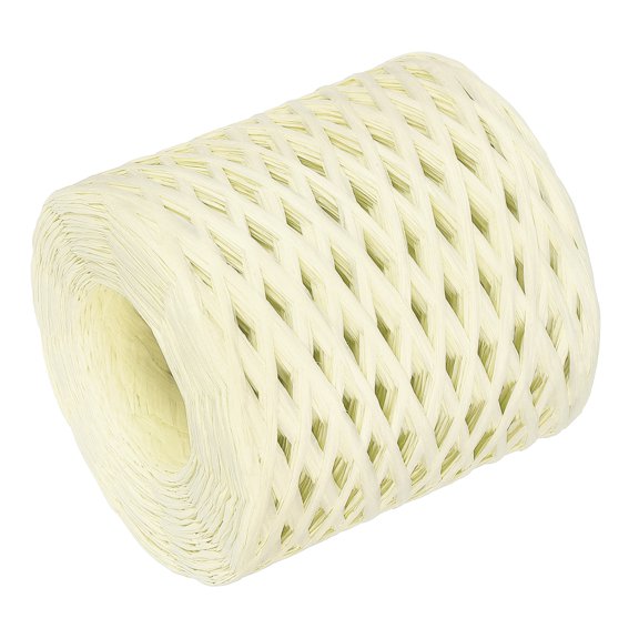 Uxcell Raffia Paper Craft Rope Ribbon 219 Yards Cream for Decoration