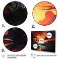 thumbnail image 3 of Designart "Colorful Sunset Palm Trees in Serene Beauty V" Palm Trees Floater Framed Wall Art Living Room, 3 of 7