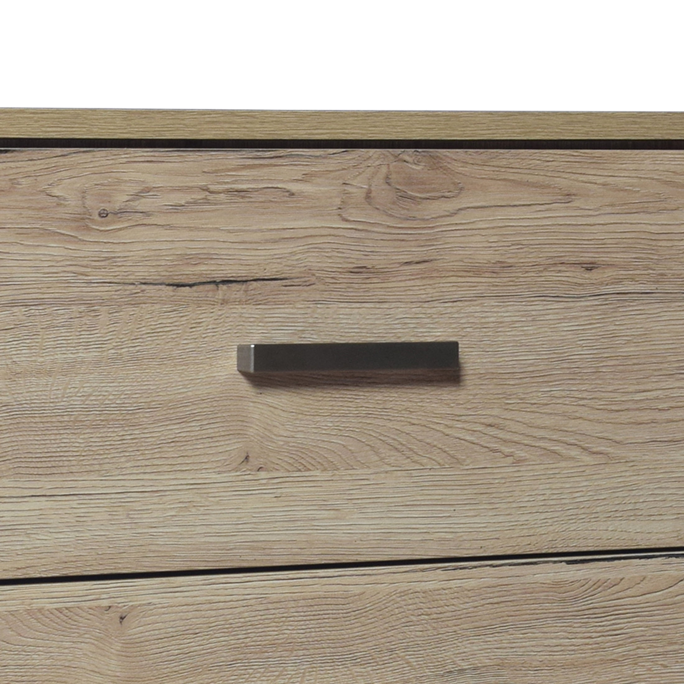 Castle Place Classic 2 Drawers Nightstand, Light Oak