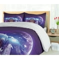 thumbnail image 4 of Ambesonne Outer Space Duvet Cover Sets, Astrounaut Monkey, 2-Queen, Violet White, 4 of 6