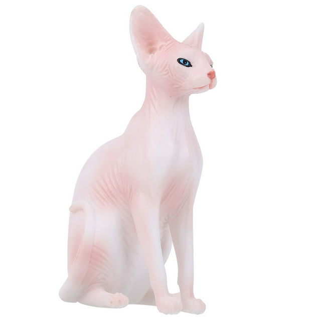 Noref Hairless Cat Model Ornament,Simulation Hairless Cat Model Home Ornaments Desktop Decoration Kid Children Toy,Hairless Cat Model