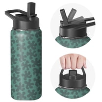 Camouflage Insulated Stainless Steel Water Bottle with Straw & Cleaning Brush – 18/32/40 Oz | Leakproof, BPA-Free, 304 Stainless Steel, Wide Mouth, Travel Mug for Car, Gym, Office
