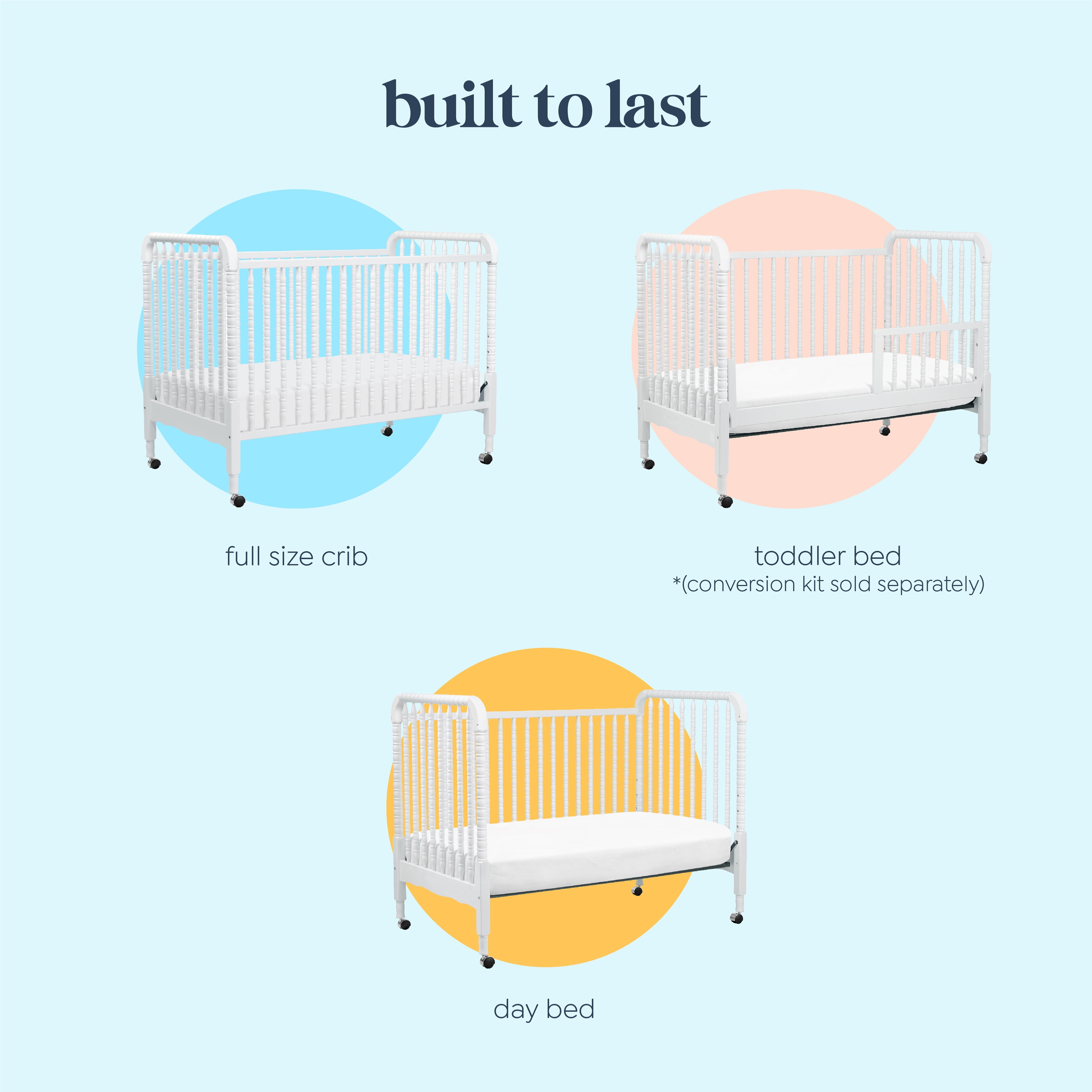 DaVinci Jenny Lind 3-in-1 Convertible Crib in White