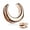 Rose Gold, variant on Saddle Spreader Plain Ear Plugs Surgical Steel 0ga-1in- Sold as Pair