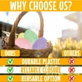 thumbnail image 6 of Pastel Empty Easter Eggs (bulk set of 144 plastic eggs) Easter Hunt and Party Supplies, 6 of 6