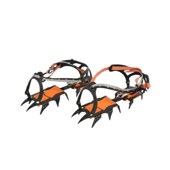 12-Tooth Professional Crampons for Ice Climbing - Strap-On Design, Enhanced Traction, Lightweight and Portable for Winter Hiking and Snow