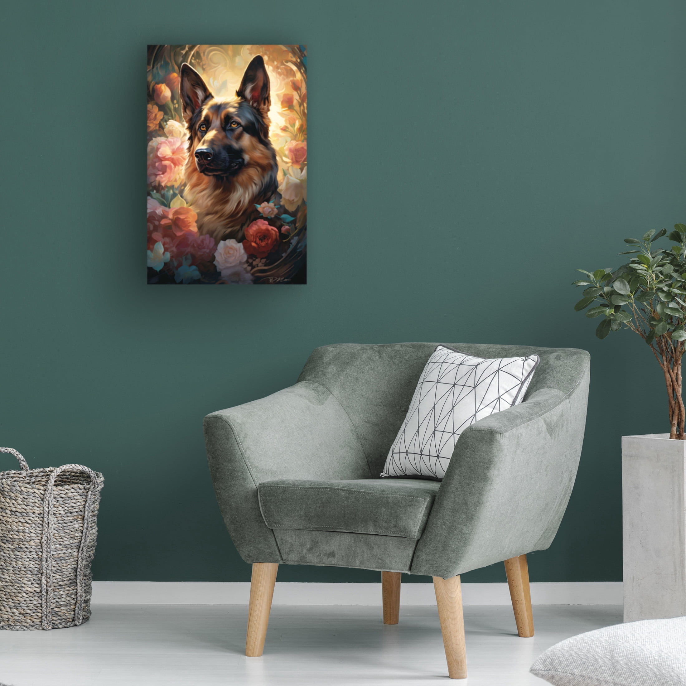 Canvas Wall Art - Momart 'Dog Fairy Tale 6' Wall Art for Living Room, Bedroom, or Office Décor by Trademark Fine Art - 12 x 19 Inches