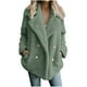 thumbnail image 2 of Chaqueta y abrigo informal de manga larga sin capucha para mujer, de invierno, con solapa y doble botonadura, holgado, de cordero, 2 of 7