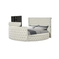 thumbnail image 2 of Maya Modern Style Queen Bed made with Wood in Cream, 2 of 4