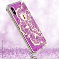 thumbnail image 3 of iPhone Xs Max Case with Screen Protector, Hard Front Casing+High-Impact TPU Rubber Bumper Shockproof Full Body Protective Case for iPhone Xs Max 6.5 2018 - Glitter Violet Mandala Flower, 3 of 8