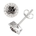 thumbnail image 2 of MyDiamondBox Sterling Silver White and Black Diamond Halo Stud Earrings for Women, 2 of 2