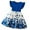 A-Bleu, variante sur Robe d'Été Princesse pour Petite Fille Robe de Fête Ligne A à Volants Manches Papillon Robe de Fête pour Filles