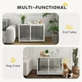 thumbnail image 4 of Dog Crate Furniture with Washable Cushion, Adjustable Feet for Medium Dogs, Indoor Use, Grey, 4 of 6