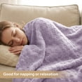 thumbnail image 3 of EMONIA Soft Throws for Sofa, Cozy Checkered Blanket Gifts for Women Men, Lightweight Fleece Throw Blanket for Couch Bed, Home Decor Blankets and Throws, Light Purple, 50x60 Inches, 3 of 13