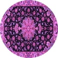 thumbnail image 1 of Ahgly Company Indoor Round Medallion Purple Traditional Area Rugs, 7' Round, 1 of 4