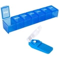 thumbnail image 1 of Weekly (7-Day) Medication Management Bundle, Pill Organizer, Vitamin, and Medicine Box with Pill Cutter, Assorted Colors, 70393, 1 of 5