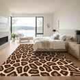 thumbnail image 3 of ODIKA 6'x9' Machine Washable Non-Slip Area Rug, Leopard Spot Design High Traffic Rug with Pad, Beige, 910302, 3 of 8