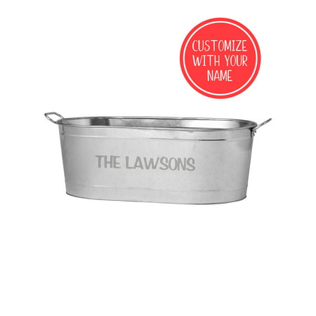 Personalized Galvanized Family Name Beverage Tub or Tub with (Best Food Cart Franchise)