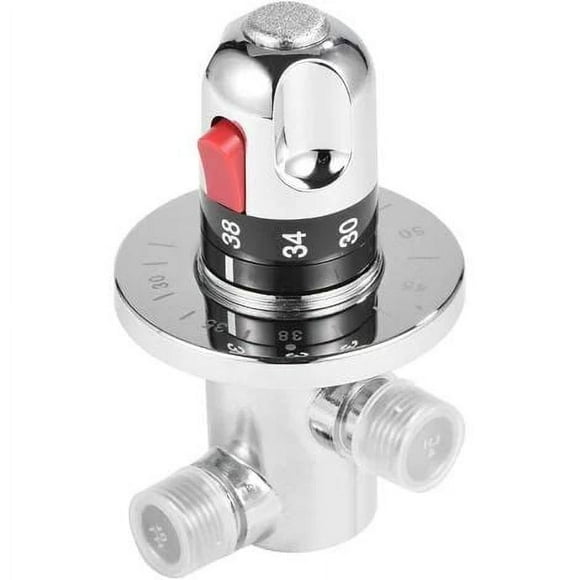 Fahrenheit Scale Thermostatic Mixing Valve For Kitchen, Solid Brass Construction Ensures Safe & Comfortable Temperature In Sink & Bathroom (Easy Installation)