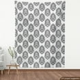 thumbnail image 4 of Ambesonne Ethnic Fabric by the Yard Upholstery, Mandala Art Lotus Flower, 10 Yards, White and Charcoal Grey, 4 of 5