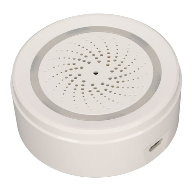Alarme de Sécurité Domestique, Contrôle par Application Alarme de Sirène Intelligente Lumière Flash LED Options d'Alerte Multiples WIFI 2.4GHZ pour TUYA