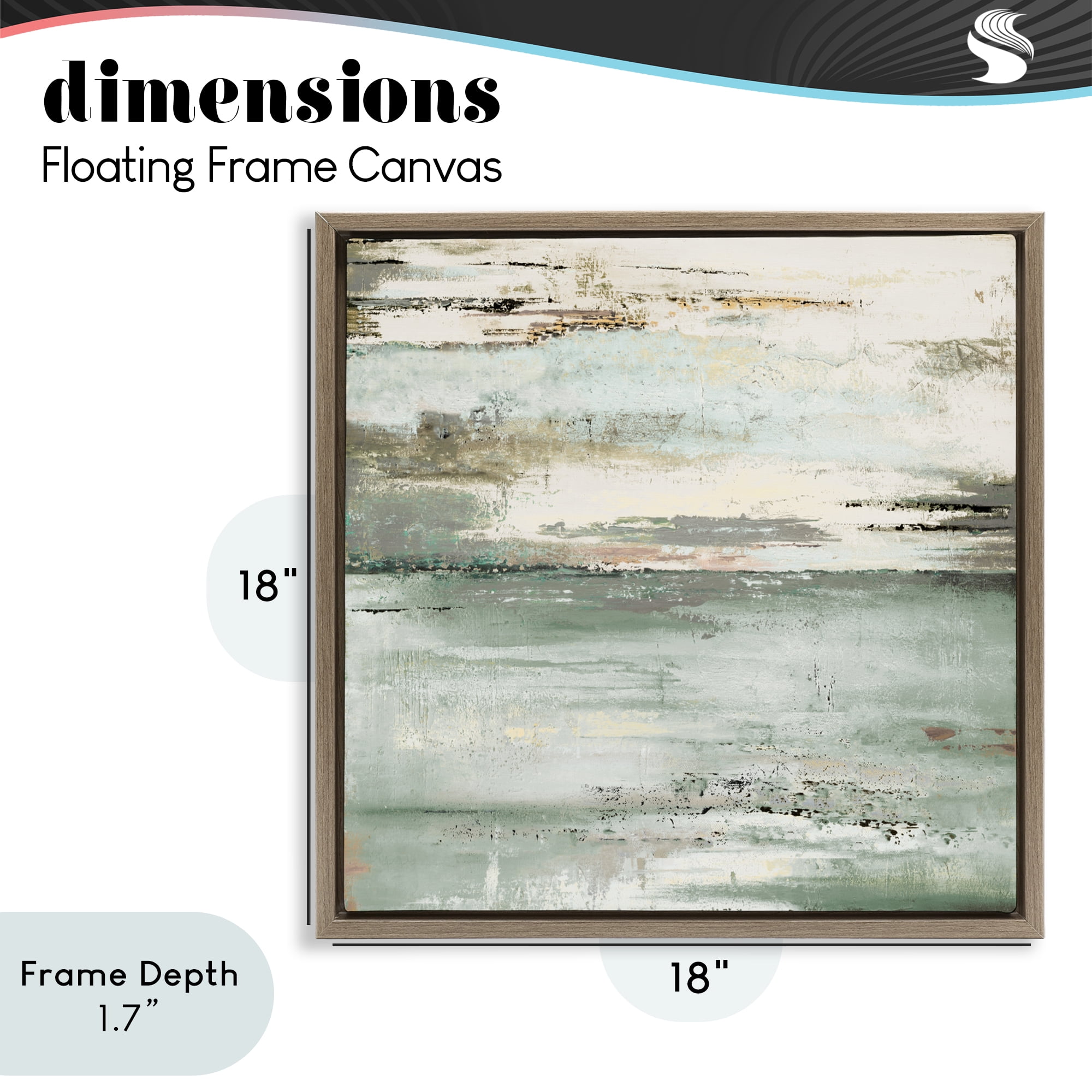 Stupell Industries The Seafoam Ones Abstract Brown Framed Floater Canvas Wall Art, design by Patricia Pinto