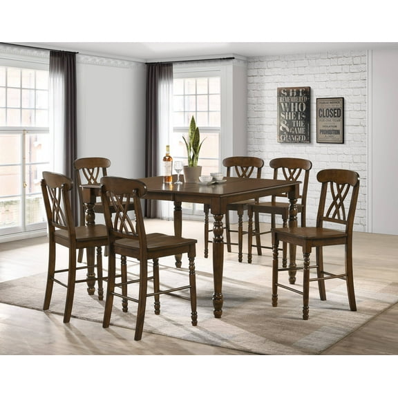 ACME Dylan Counter Height Table, Walnut Finish