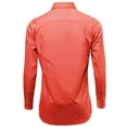 thumbnail image 3 of Omega Italy Men's Long Sleeve Dress Shirt Solid Color Regular Fit 25 Colors, 3 of 5