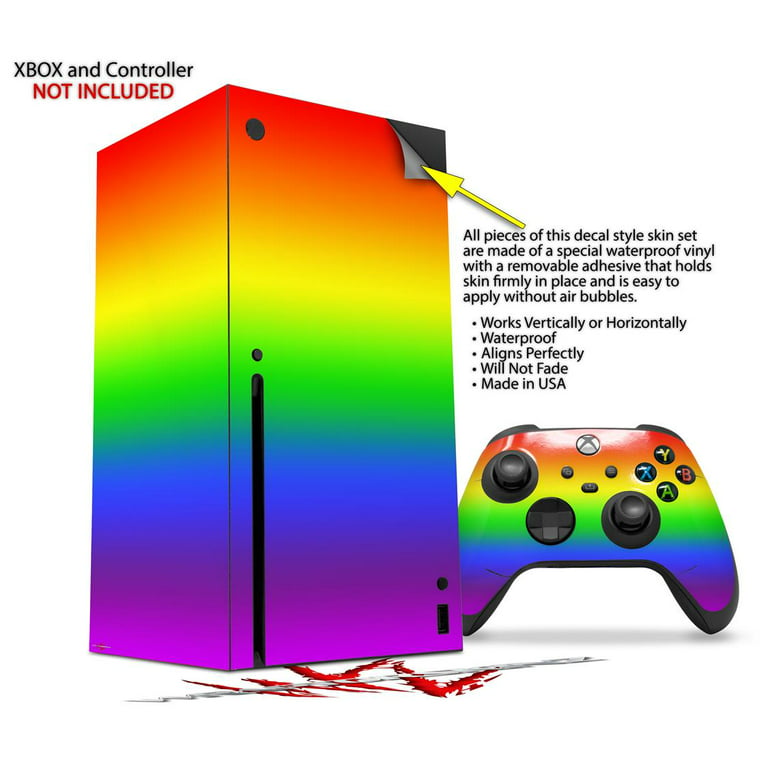 WraptorSkinz Skin Wrap compatible with the 2020 XBOX Series X Console and  Controller Smooth Fades Rainbow (XBOX NOT INCLUDED)