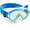 1 Pack-blue White, variant on Kids Swim Goggles Snorkel Diving Mask for Kids Youth 3-15, Knitted Fabric Strap, Anti-Fog 180° Clear View