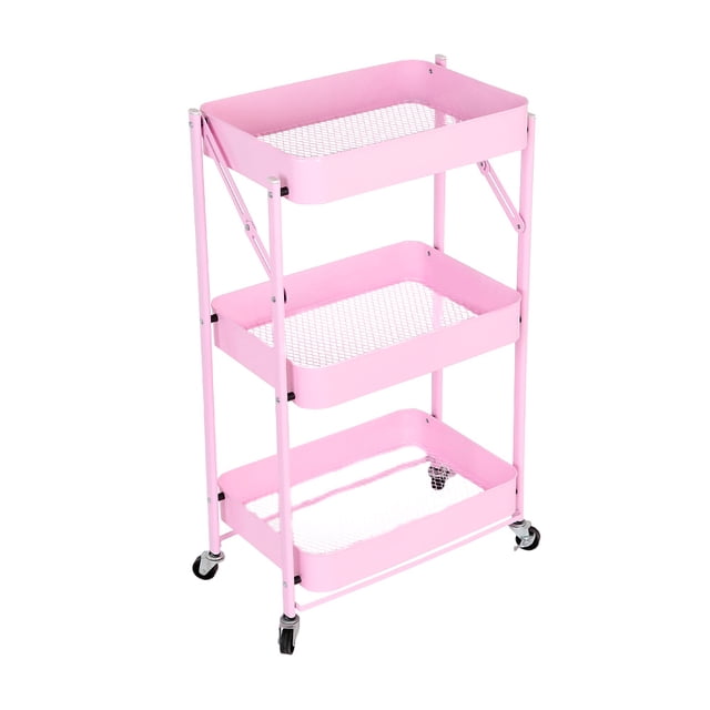 Carrito Auxiliar VANLIG 3 Niveles Rosa