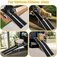 thumbnail image 5 of Telyswee 2-10 FT Portable Wheelchair Ramp, Wheel Chair Ramps for Homes with Transit Plate, Aluminum Wheelchair Ramp with Non-Skid Surface and Reflective Strips, Weight Capacity Up to 600 Lbs, 5 of 7