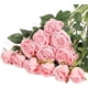 thumbnail image 1 of XmhyTop 12 ramos de flores artificiales de seda, ramos de rosas realistas con tallos largos para decoración del hogar, bodas y fiestas (rosa), 1 of 4